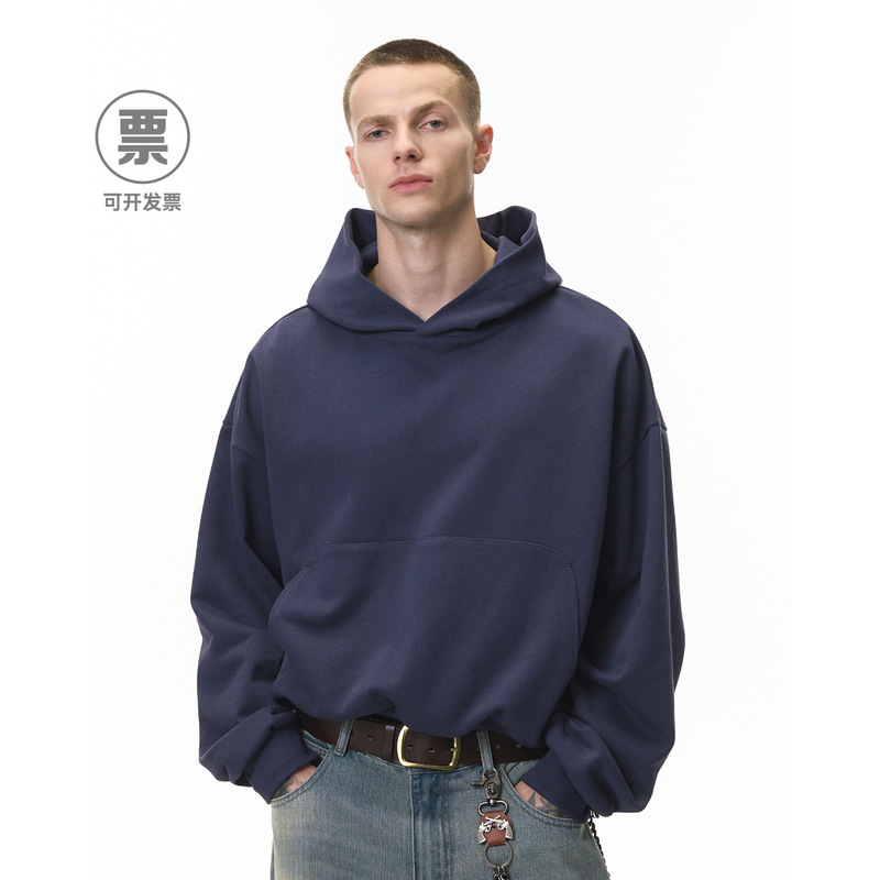 Jie Zhan Men's Clothing | Dragon Scale Hooded Sweatshirt 26 Spring New Boxed Short Style 380g Loose Pocket Men's Long Sleeve