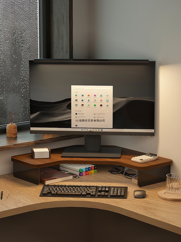オフィスコーナーコンピュータ高架三角ステーションモニター高架コンピュータ収納ラックコーナー収納ラック|undefined