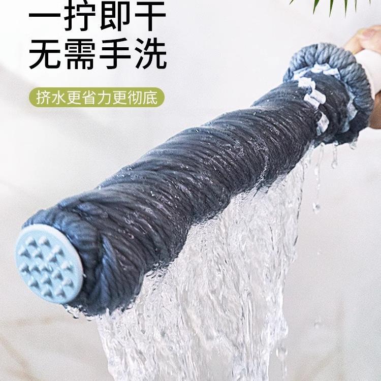 免手洗自拧水拖把家用毕卡索拖把新款伸缩杆子旋转式吸水拖把墩布