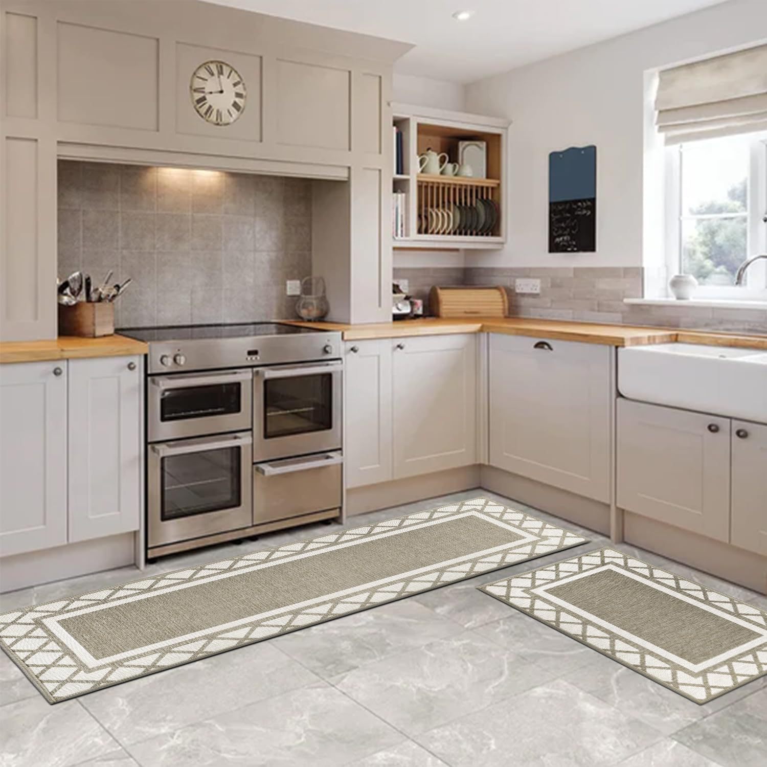 Alfombra de piso de cocina de estilo nórdico transfronterizo cocina de absorción de agua alfombra de piso de cocina de entrada alfombra de puerta TEMU al por mayor