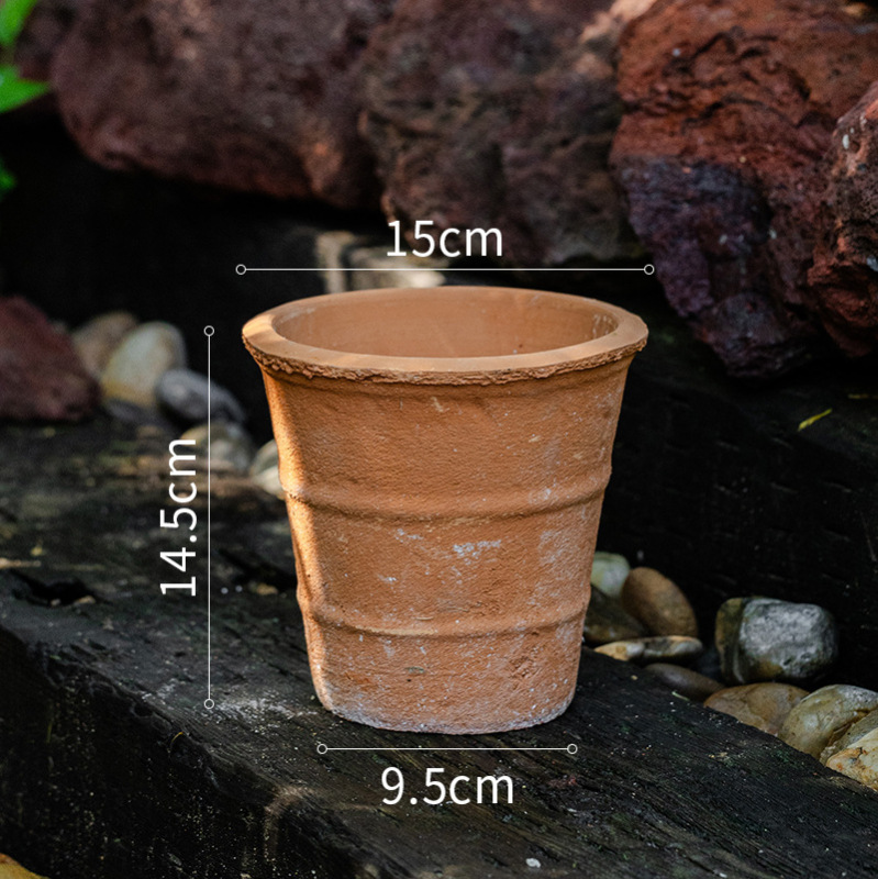 花盆红陶粗陶土透气耐用陶瓷盆家用托盘多肉户外庭院新款视泡|undefined