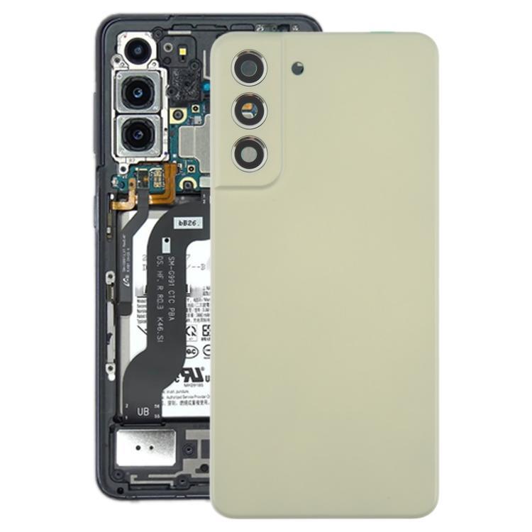 Para Samsung para Galaxy S21 FE SM-G990B Batería trasera cubierta con anillo de fase