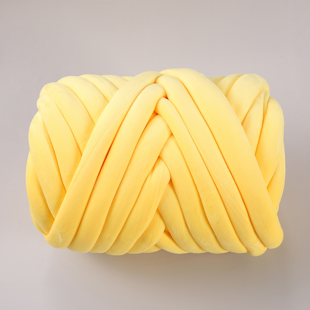 Terciopelo ultra grueso islandés hilo de lana relleno de algodón grueso tejido a mano DIY almohada bolsa línea de choque bebé
