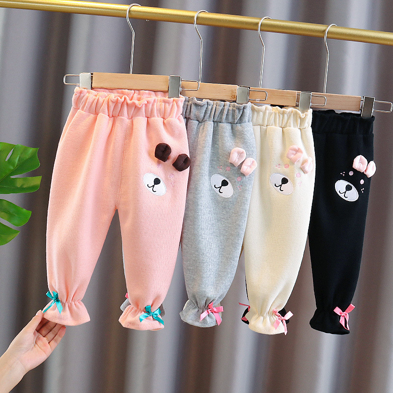 Children's clothing girl trousers Spring and autumn season Baby children baby lovely Cartoon leisure time trousers Children Ankle banded pants