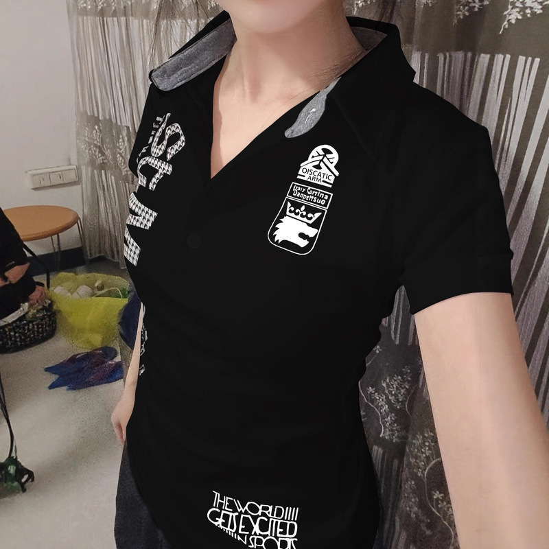 Cross-Border European and American Subculture Y2K Millennium Hottie Yabi American Retro Polo Shirt T-Shirt Women's Summer Waist-Cinching Top Cross-Border European and American Subculture Y2K Millennium Hottie Yabi American Retro Polo Shirt T-Shirt Women's Summer Waist-Cinching Top