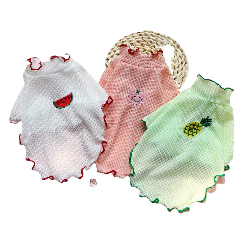 Ropa de primavera y verano para perros y gatos, camisetas de capa base, conjuntos de dos piezas para otoño, ropa para el hogar para Teddy y Bichon, artículos y prendas para perros. image 1