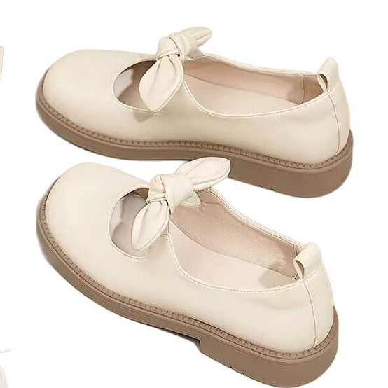 Zapatos de cuero retrógrados franceses para mujeres 2026 nuevo arco superficial verano perezoso zapatos de moda de una sola pie