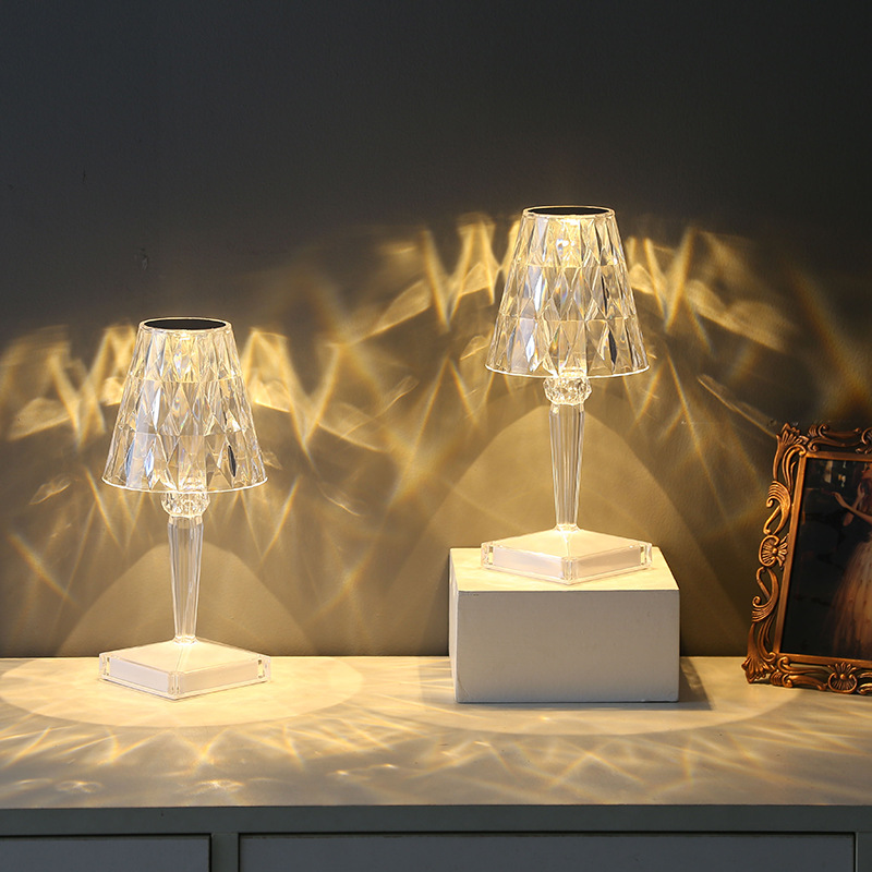 Cross-border Internet celebrity atmosphere lamp diamond crystal lamp bedroom bedside restaurant decoration creative night light