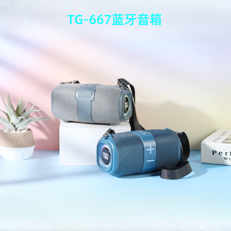 新品tg667アウトドアワイヤレスbluetoothスピーカー携帯ストラップカード大ボタンサブウーファledカラーライトtws|undefined