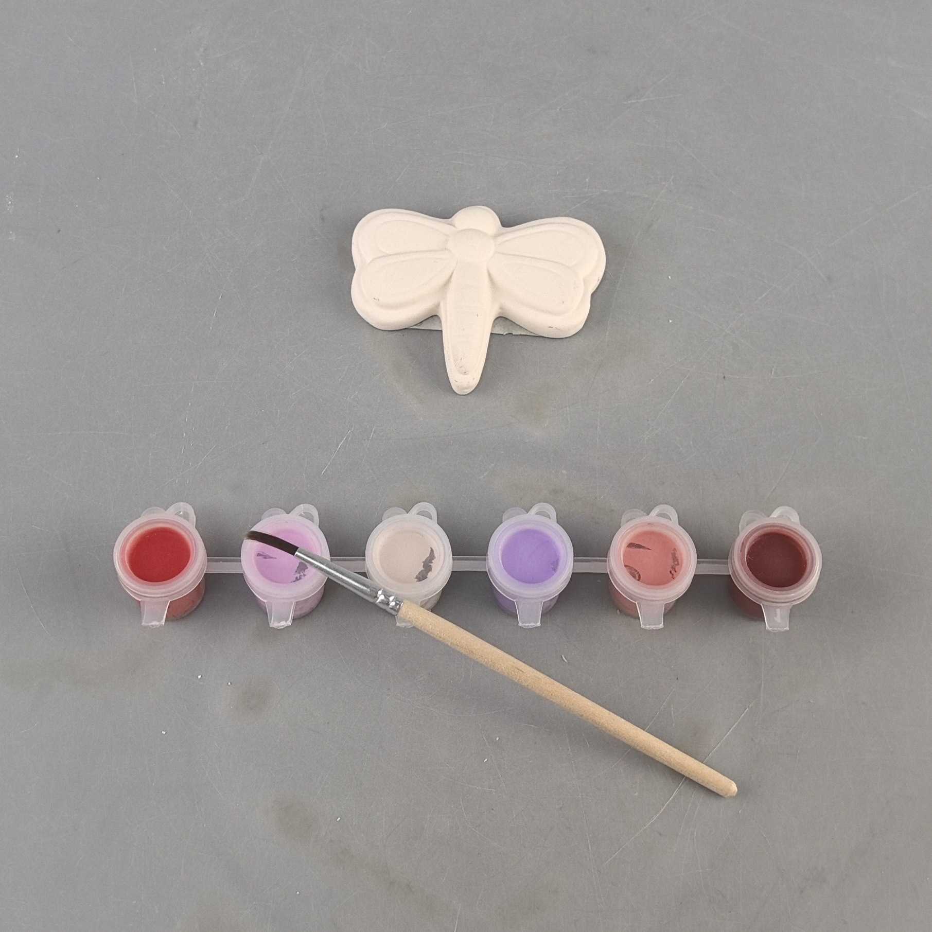 Creativo de bricolaje personalizado, cerámica en blanco, flor de mariposa, imán de nevera magnético, decoración, dibujos animados de forma especial creativos lindos
