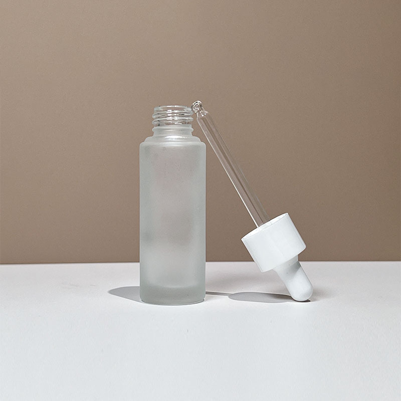 现货50ml蒙砂滴管精油瓶30ml玻璃分装瓶化妆品分装瓶20ml精华瓶|undefined