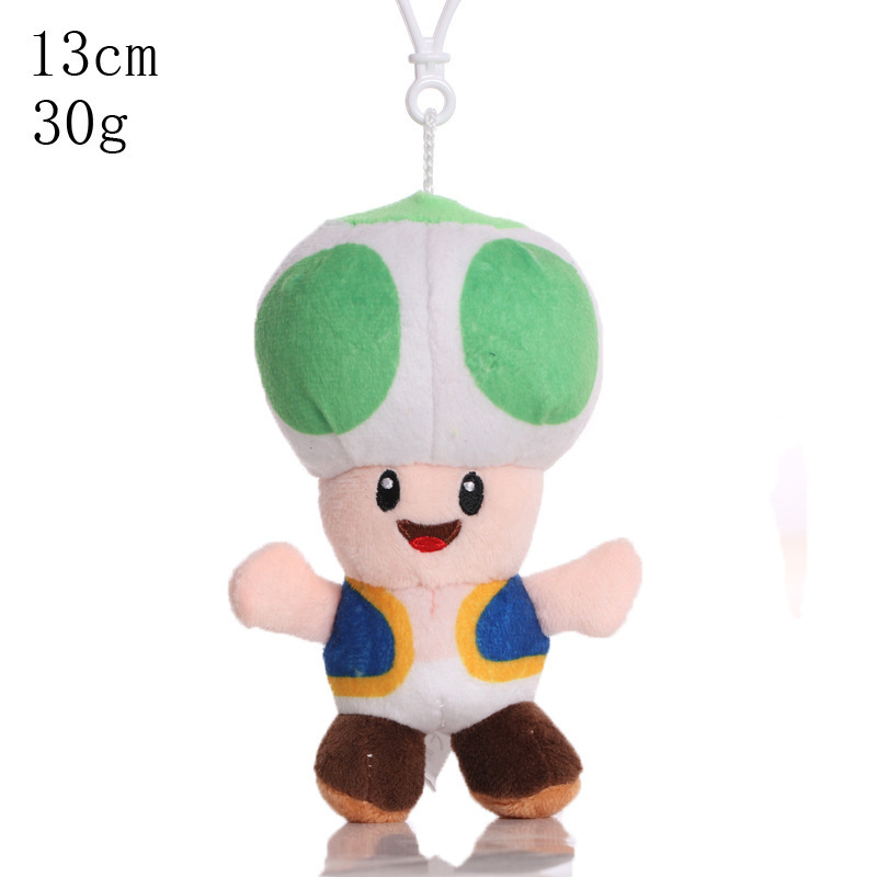 批发Super Mario玛丽马里奥蘑菇毛绒公仔玩偶8寸抓机娃娃|undefined