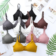 內衣女抹胸顯小胸聚攏韓版無鋼圈初中學生女胸罩美背性感調整文胸