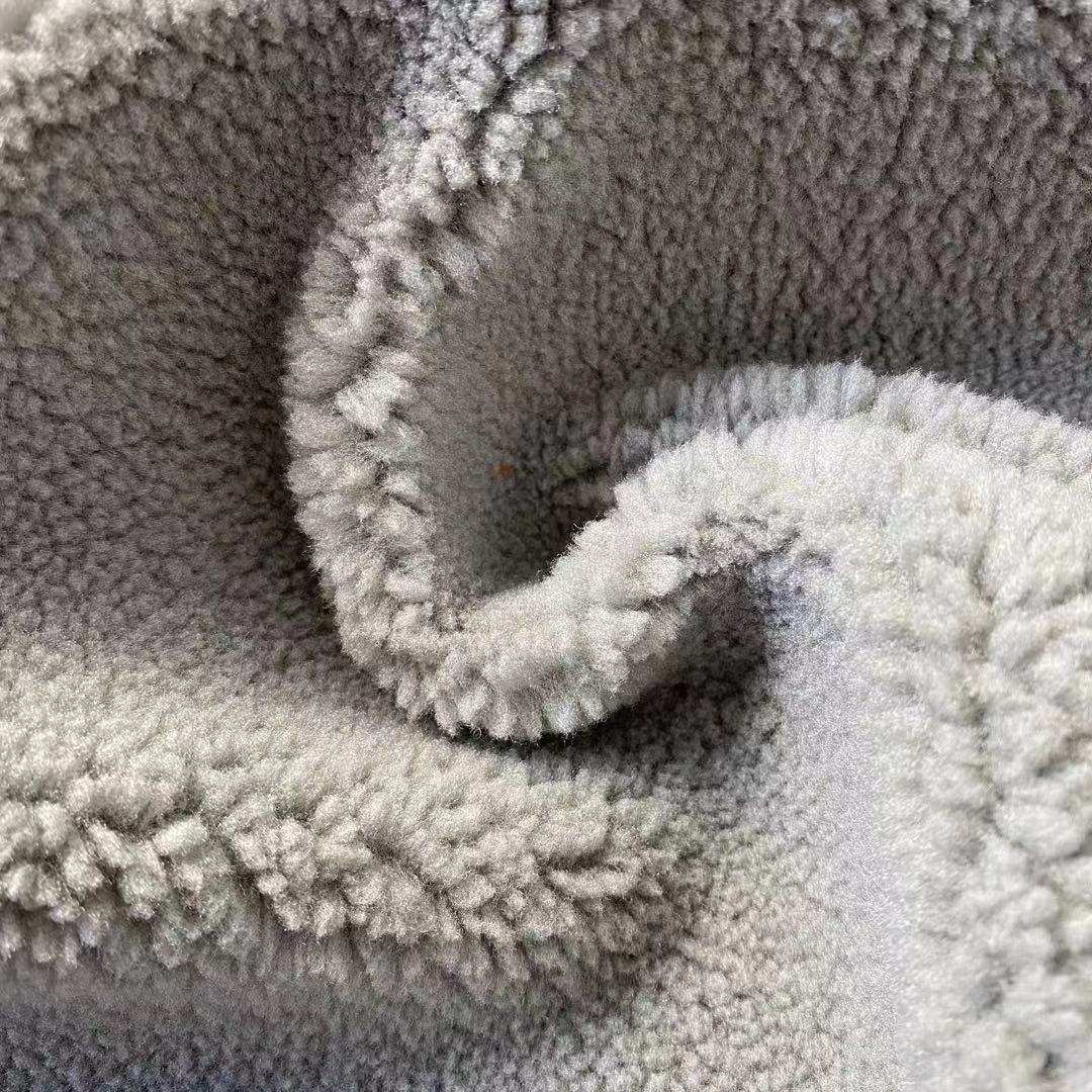 2021新款灰色颗粒绒 儿童毛绒玩具睡衣家居服面料