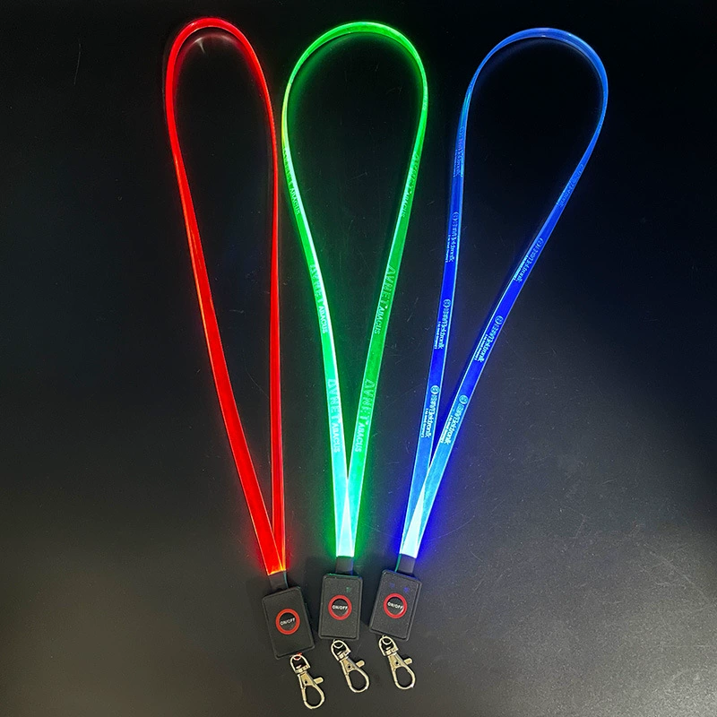 Светодиодный светящийся ремешок из оптоволокна, быстрое и медленное мигание, долговечный светящийся ремешок для разрешения на работу, светящийся ремешок для поддержки концертов