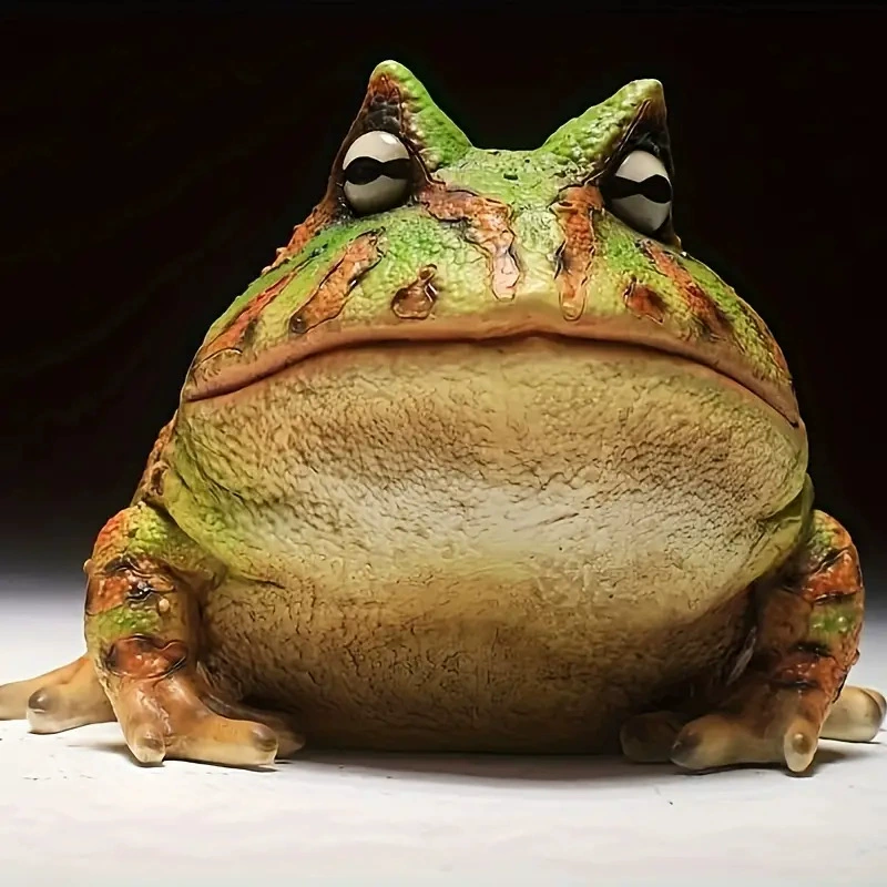 Трансграничные выделенные для творческого моделирования смолы лягушки статуи открытый двор арт-деко дома на столе