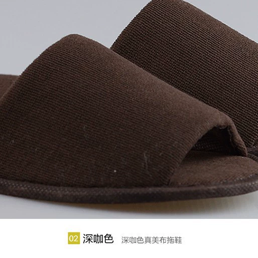 Тапочки для деловых поездок Одноразовые хлопковые тапочки для домашнего гостеприимства Нескользящие тапочки для гостиничных салонов красоты Тапочки