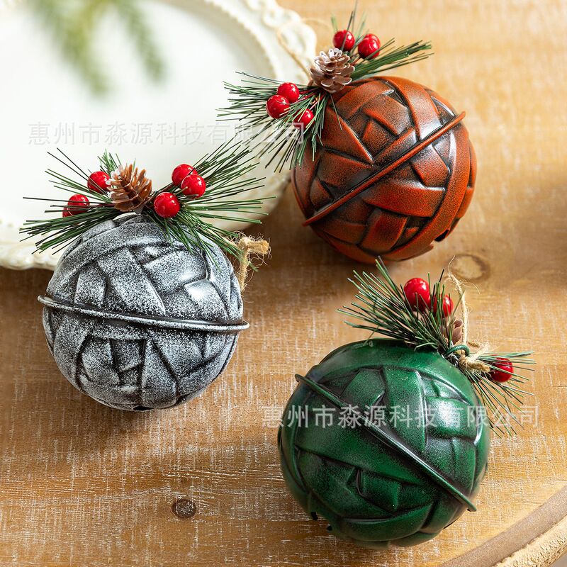 クロスボーダークリスマスカラフルなベルペンダントクリスマス装飾クリスマスツリー装飾シーンレイアウト装飾品雰囲気小道具|undefined