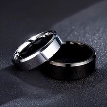 不锈钢戒指女设计感欧美跨境简约钛钢戒指环6mm宽个性不掉色小众