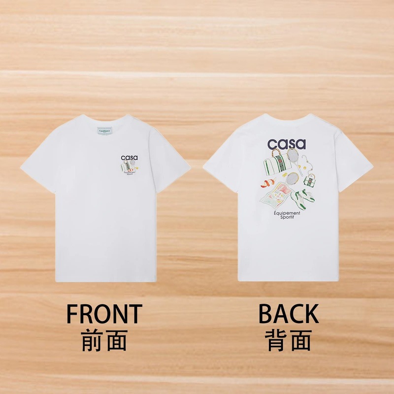 カサブランカ カサブランカ 半袖 ヘビーウェイト 260g アメリカのトレンド ブランド ニッチ ルーズ ハイストリート Tシャツ|undefined