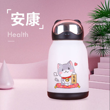 新款猫杯玻璃杯双层活动促销礼品杯子可爱儿童地推广告水杯批发