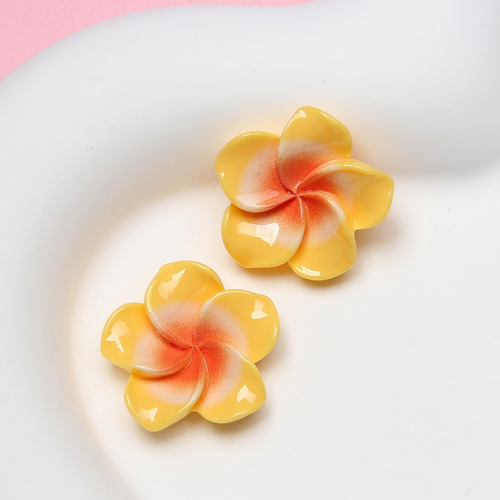 Nueva resina colorido huevo flor DIY crema pegamento accesorios agujero zapatos hebilla horquilla espárragos caja del teléfono Accesorios