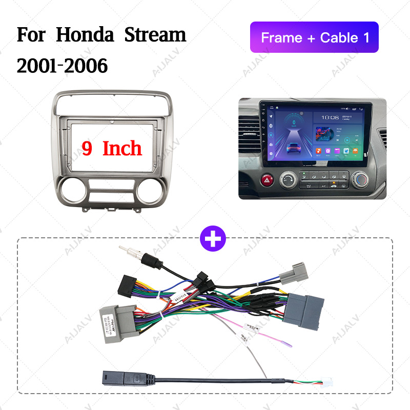 Factory Hot Sale Suitable for 01-06 Honda Shiyun 9inch Car Stereo Android Face Frame Dvd Panel Versatile Frame
