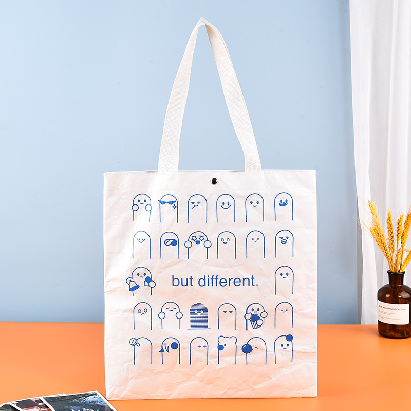 创意单肩购物斜挎包撕不烂杜邦纸袋定制logo文创礼品杜邦纸手提袋