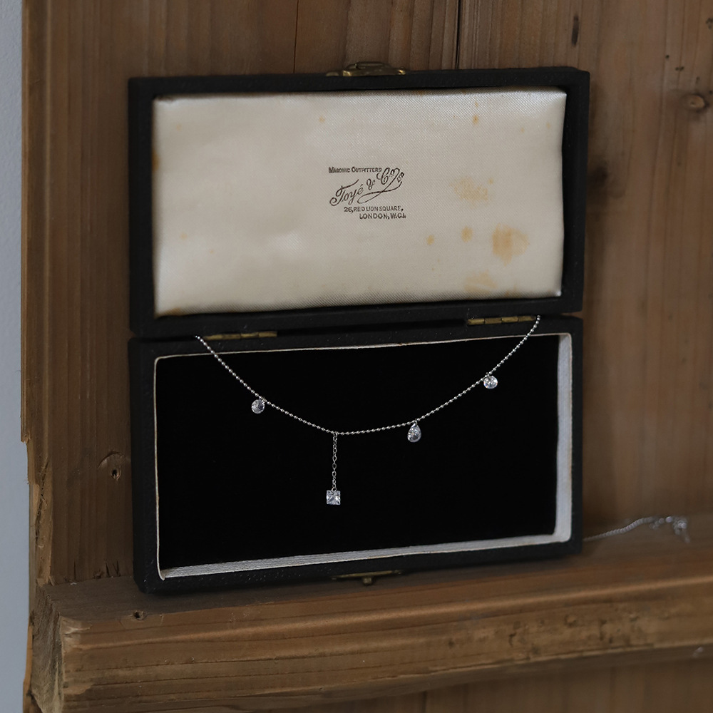 Simple Style Geometric Titanium Steel Plating Zircon Necklace_colorza_6