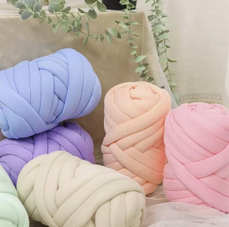 OHHIO cross-border new product core filling yarn thick cotton thread DIY hand-woven blanket wool can be machine washable without lint
