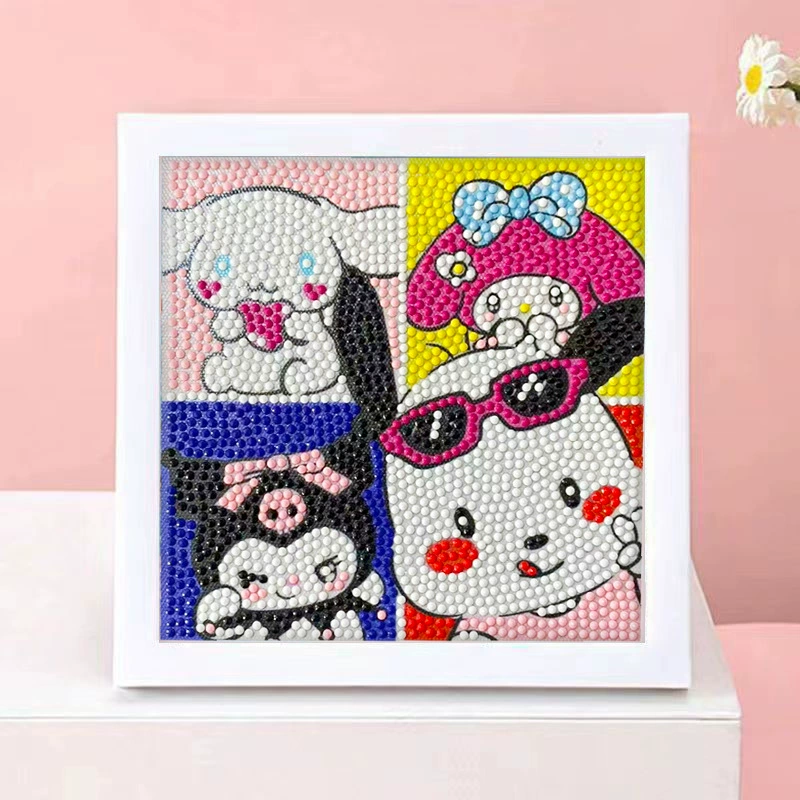 DIY-набор для алмазной мозаики 17×17 см, пластиковая рама, дизайн щенок, полный набор инструментов для кладки