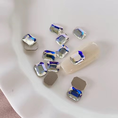 6x8mm 길이의 팔각형 푸른 달빛