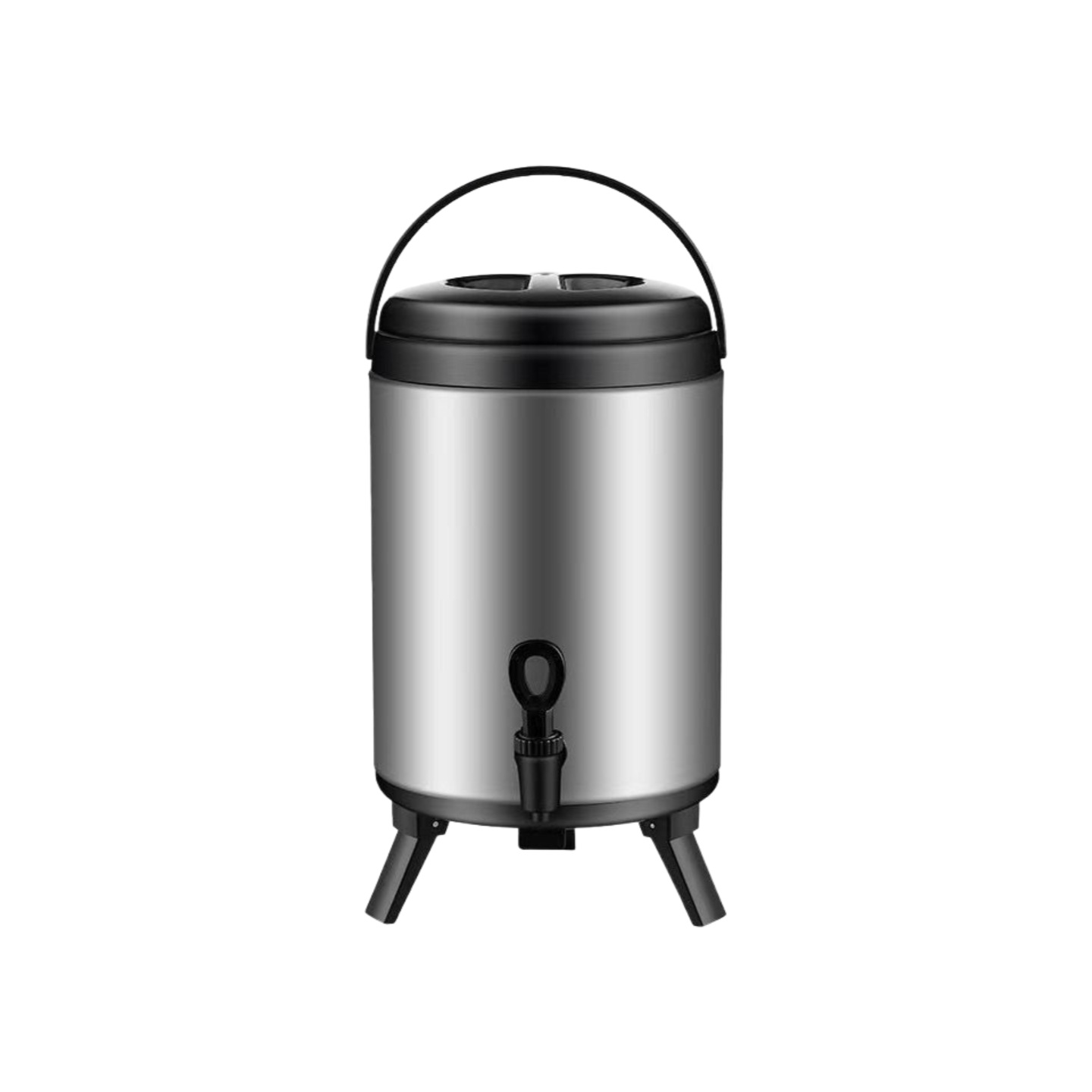 Barril de té de leche de acero inoxidable, barril de té de leche de soja para desayuno, barril de té de refrigeración de leche de soja, gran capacidad comercial, barril de aislamiento térmico integral