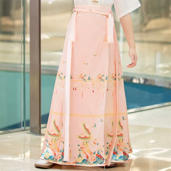 Pink horse noodle skirt