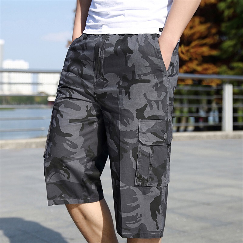 Summer Pure Cotton Pants Men's Men's Camouflage Workwear Capri Pants Men's Large Size Casual Pants Sports Shorts for Men Summer Pure Cotton Pants Men's Men's Camouflage Workwear Capri Pants Men's Large Size Casual Pants Sports Shorts for Men