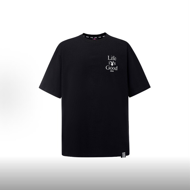 Goodbrand × Playboy Collaboration Ss26 Glitter Classic Slogan Luxury Fashion Short-Sleeve T-Shirt Goodbrand × Playboy Collaboration Ss26 Glitter Classic Slogan Luxury Fashion Short-Sleeve T-Shirt
