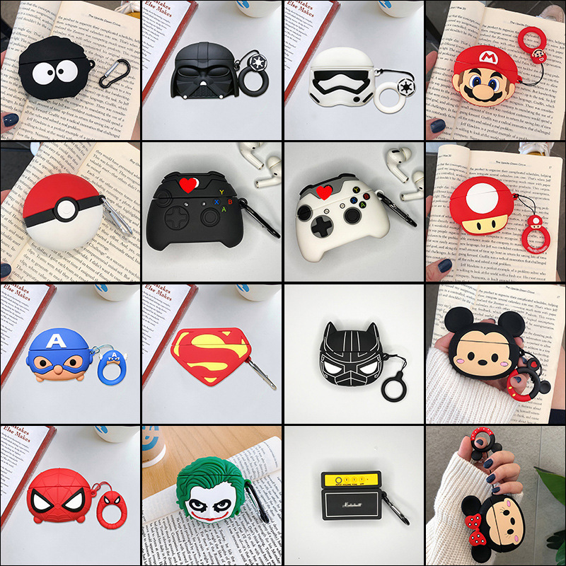 AirPods Pro Bluetooth Headset Protective Cover Silicone Third Generation Cute Suitable for Apple Headset Soft Shell Cartoon 3Rd Generation