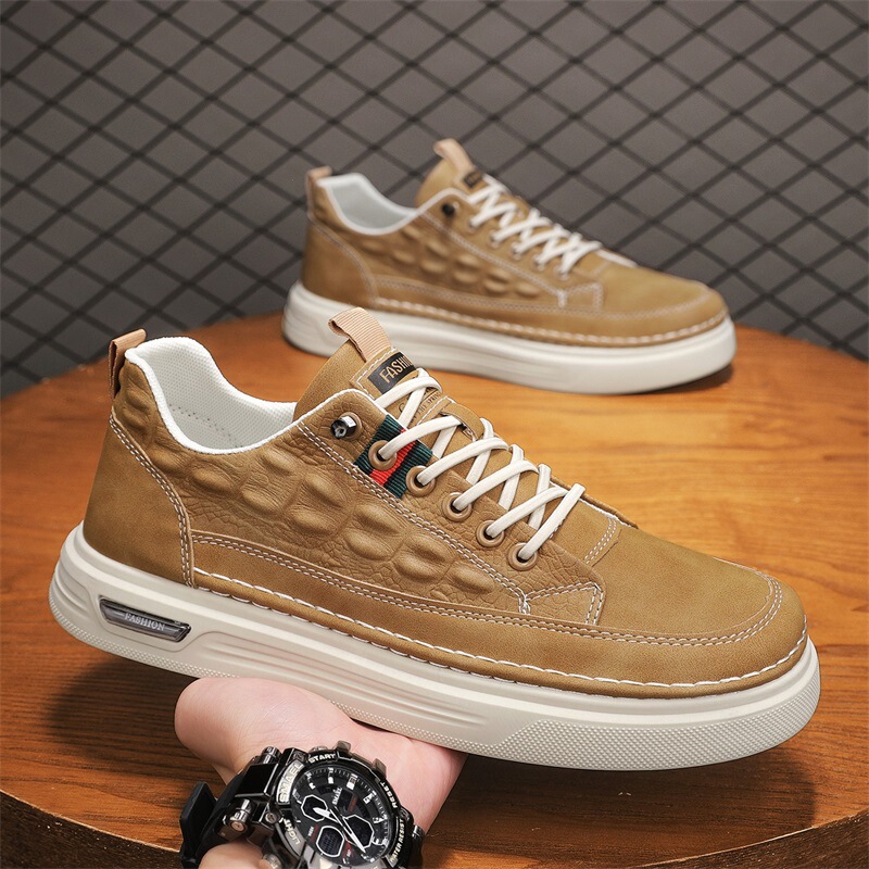 Men's Sneakers with Crocodile Pattern, Low-Top Casual Shoes, Everyday Fashion Versatile Trendy Men's Shoes, Size 26, Cross-Border Hot Sale, Exclusively for Cross-Border Sales