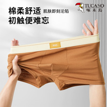 啄木鸟男士内裤2025夏季新款透气抗菌薄款男生平角内裤无痕四角裤