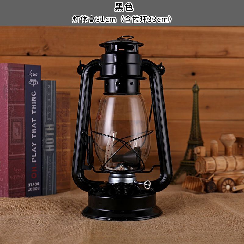 lámpara de aceite retro lámpara de caballo lámpara de queroseno portátil lámpara de camping lámpara de camping lámpara de camping lámpara de decoración de lámpara de campamento accesorios de fotografía