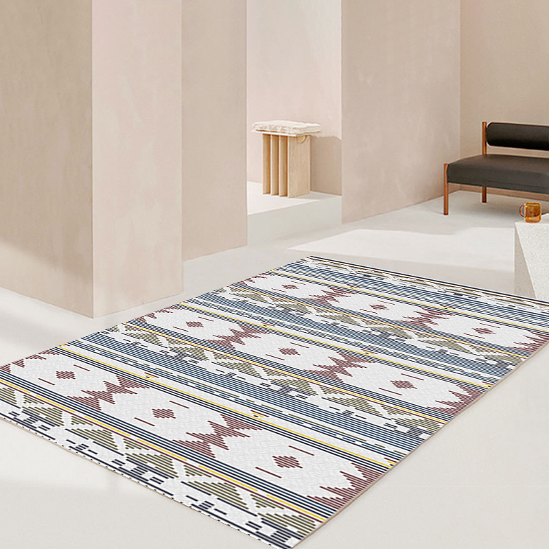 Alfombra de línea marroquí sala de estar mesa de café sofá alfombra de piso completo simple dormitorio ventana de la Bahía retro alfombra de noche