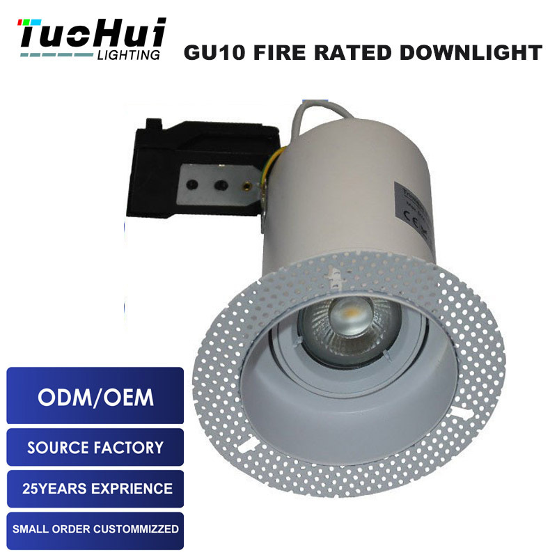 Frameless Downlight Frameless Die-Cast Fireproof Downlight Fireproof Ceiling Spotlight Gu10 Fireproof Light