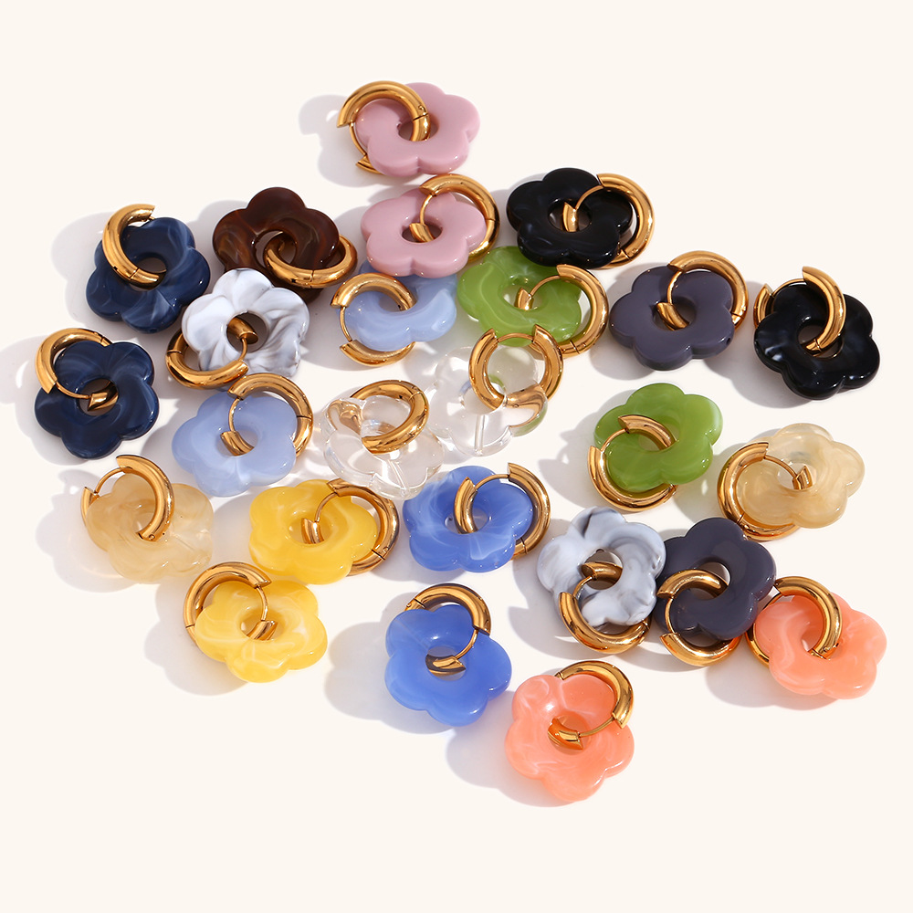16g Weight 0.03µm-0.05µm Gold Plating Thickness PVD Coated Gold Plating Process 304 Stainless Steel Ear Needle Material 18K Real Gold Plated Plating Material Stone-Free Inlay Material Drop Earrings Classification 18K Gold Plating Color 1 Pair Quantity Holiday, Daily Occasion 304 Stainless Steel Material Flower Pattern Women's Gender Vacation Style Waterproof Non Tarnish, Plating Craft PVD Coated Real Gold Plated 18K Gold Flower Stainless Steel Vacation Waterproof Non Tarnish Drop Earrings 无