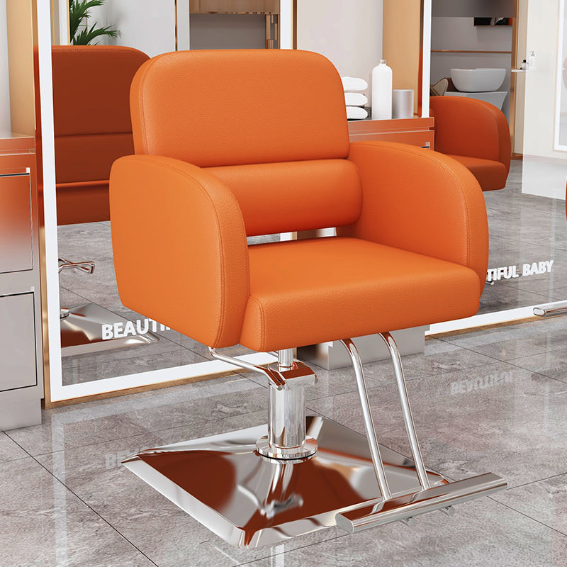 La nueva silla de peluquería simple e innovadora, la silla de peluquería teñida en permanente se puede levantar y levantar, la silla de peluquería giratoria, la silla de corte para el cabello