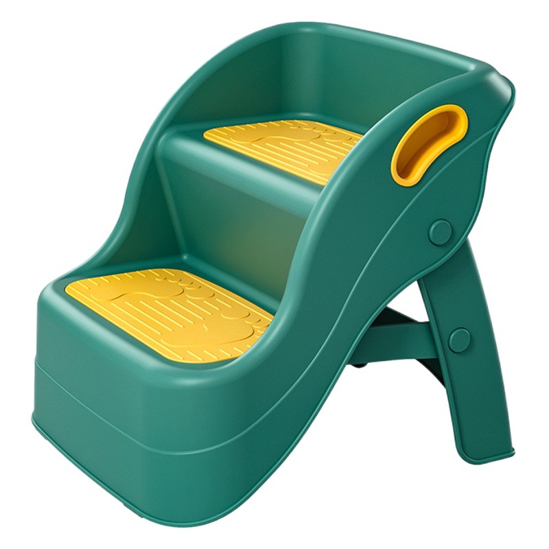 Estera de pie de escalera para niños plegable escalera antideslizante taburete de pie de bebé lavado de manos paso taburete de pie de baño