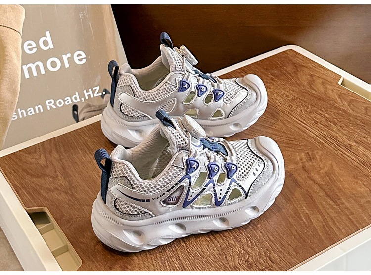Breathable Kids Sneakers With Rotating Buckle For Boys And Girls_voghion.com