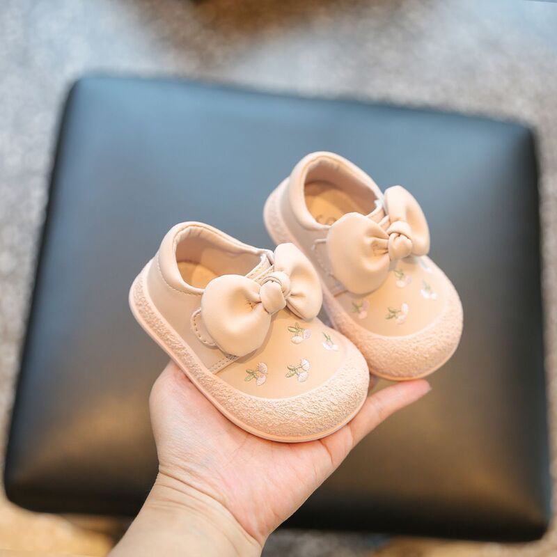 女の赤ちゃんの靴秋スタイル 1 から 3 歳包頭ベビーソフトソール幼児の靴リトルプリンセスシューズ女の子シングルシューズ包頭|undefined