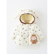 跨境秋冬韩版棉服可爱女童婴幼儿外套新款连帽棉袄亚马逊外贸批发