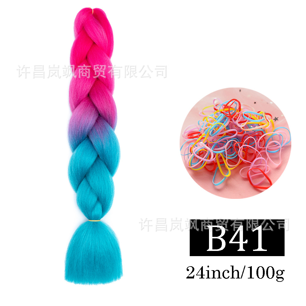 Peluca de trenza grande africana, color, trenza sucia, cuerda para el cabello, degradado, fibra química, trenza grande, reggae, hip-hop, trenza sucia, trenza