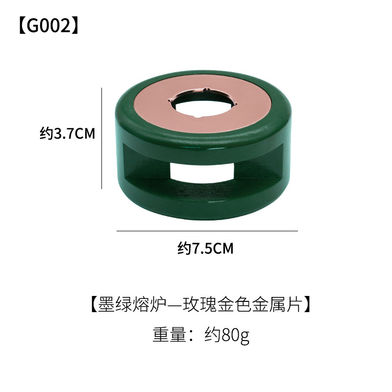 Rose gold sheet blackish green furnace